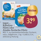 Kabeljau-Filets oder Alaska-Seelachs-Filets bei tegut im Prospekt "" für 3,99 €