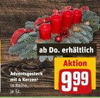 Adventsgesteck mit 4 Kerzen Angebote bei REWE Backnang für 9,99 €