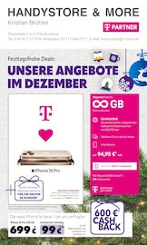 Aktueller handystore & more Prospekt mit Handy, "Festtagsfrohe Deals: UNSERE ANGEBOTE IM DEZEMBER", Seite 1