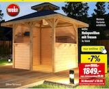 Holzpavillon mit Tresen Angebote von weka bei Lidl Worms für 1.849,00 €