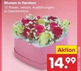 Blumen in Herzbox Angebote bei Netto Marken-Discount Gotha für 14,99 €