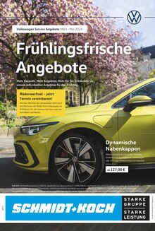 Aktueller Volkswagen Prospekt "Frühlingsfrische Angebote" Seite 1 von 1 Seite für Bremerhaven