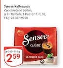 Kaffeepads Angebote von Senseo bei GLOBUS Homburg für 2,59 €