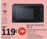 Micro-ondes monofonction - LG en promo chez E.Leclerc Blois à 119,00 €