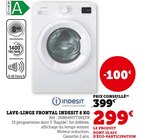 Lave-linge frontal 8 kg - Indesit en promo chez Super U Le Pré-Saint-Gervais à 299,00 €