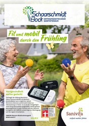 Aktueller Schaarschmidt & Bock  Orthopädietechnik GmbH Prospekt mit Blutdruckmessgerät, "Fit und mobil durch den Frühling", Seite 1