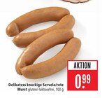 Delikatess knackige Servela/rote Wurst Angebote bei Marktkauf Ravensburg für 0,99 €