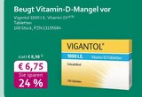 1000 I.E. Vitamin D3 Tabletten bei mea - meine apotheke im Prospekt "" für 6,75 €