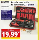 Sacoche avec outils de démontage, 27 pièces - KRAFT en promo chez Norma Strasbourg à 19,99 €