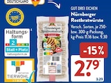 Grillbratwurst im ALDI SÜD Prospekt Nürnberger Rostbratwürste von Gut Drei Eichen im aktuellen ALDI SÜD Prospekt für 2,79 €