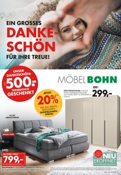 Aktueller Möbel Bohn Prospekt mit Schrank, "EIN GROSSES DANKESCHÖN FÜR IHRE TREUE!", Seite 1