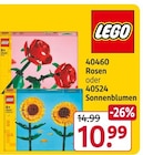 Rosen oder Sonnenblumen Angebote von LEGO bei Rossmann Bünde für 10,99 €