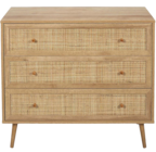 Commode 3 tiroirs Bali - La Foir’Fouille à Bordeaux Commode 3 tiroirs Bali en promo chez La Foir’Fouille Bordeaux à 99,99 €