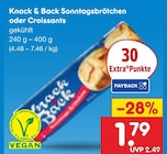 Sonntagsbrötchen oder Croissants von Knack & Back im aktuellen Netto Marken-Discount Prospekt