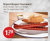 Original Burgers Feuerwurst bei V-Markt im Erkheim Prospekt für 1,29 €