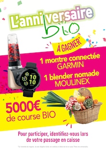 Catalogue NaturéO de la semaine 13, "L'anniversaire bio", page 2, 25/03/2026 - 26/04/2026 Prospectus NaturéO en cours, "L'anniversaire bio", page 2 sur 30