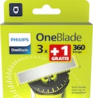 Rasierklingen, OneBlade QP440/50 (3+1 Gratis) von PHILIPS OneBlade für 28,95 € bei dm-drogerie markt im Angebot Rasierklingen, OneBlade QP440/50 (3+1 Gratis) von PHILIPS OneBlade im aktuellen dm-drogerie markt Prospekt