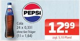 Cola Angebote von PEPSI bei Getränke Oase Dorsten für 12,99 €
