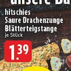 Saure Drachenzunge Blätterteigstange Angebote von hitschies bei EDEKA Duisburg für 1,39 €