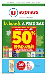 Prospectus U Express à Villepinte "La beauté à prix bas", 32 pages, 03/09/2024 - 15/09/2024