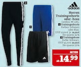 Herren Trainingsshorts oder -hose Angebote von adidas bei Marktkauf Coburg für 14,99 €