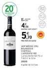 AOP Médoc Cru Bourgeois - CHÂTEAU L'ARGENTEYRE à 4,56 € dans le catalogue Intermarché Express
