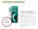 NASENSPRAY o. Kons. Erw./Schulkinder bei LINDA im Unterschneidheim Prospekt für 5,95 €