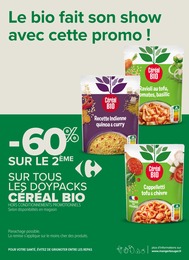 Prix et réduction Céréales bio dans le prospectus Carrefour Proximité en cours Offre Céréales bio dans le catalogue Carrefour Proximité du moment à la page 12