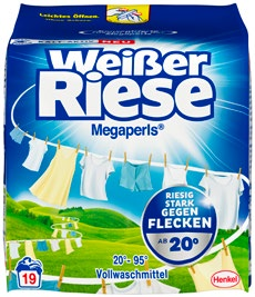 Megaperls Vollwaschmittel im Angebot bei REWE in Amberg Megaperls Vollwaschmittel Angebote von Weißer Riese bei REWE Amberg für 3,79 €