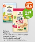 Bio-Hafer-Dinkel-Herzen oder Bio-Dinkel-Zwieback von Bioland Alnatura oder demeter im aktuellen tegut Prospekt für 1,49 €