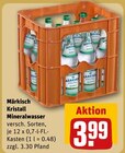 Mineralwasser im Angebot bei REWE in Lübbenau Mineralwasser Angebote von Märkisch Kristall bei REWE Lübbenau für 3,99 €