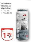 Atlantik-Ale Alkoholfrei von Störtebeker für 1,29 € bei GLOBUS im Angebot Atlantik-Ale Alkoholfrei von Störtebeker im aktuellen GLOBUS Prospekt