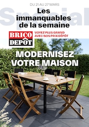 Catalogue Brico Dépôt "Les immanquables de la semaine" à La Pommeraye et alentours, 1 page, 21/03/2024 - 27/03/2024