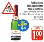 Sekt Fruchtsecco oder Alkoholfrei im aktuellen Prospekt bei EDEKA in Rauhenebrach