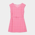 Robe fluide ceinturée rose fushia fille - La Halle Robe fluide ceinturée rose fushia fille à 7,00 € dans le catalogue La Halle