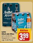 Kölsch oder Wiess im Angebot bei REWE in Frechen Kölsch oder Wiess Angebote von Gaffel bei REWE Frechen für 3,99 €