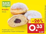 Krapfen von Backstube für 0,33 € bei Netto Marken-Discount im Angebot Krapfen von Backstube im aktuellen Netto Marken-Discount Prospekt