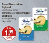 Käsescheiben Diplomat von Bauer im aktuellen V-Markt Prospekt für 1,99 €