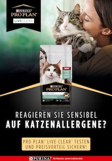 PRO PLAN LiveClear Prospekt für Vlotho mit 3 Seiten PRO PLAN LiveClear Prospekt für Vlotho: Reagieren Sie sensibel auf Katzenallergene?, 3 Seiten, 16.9.2021 - 28.10.2021