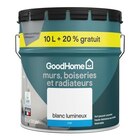 Peinture(d) murs, boiseries et radiateurs haute résistance blanc mat GoodHome 10L + 20% gratuit - GoodHome dans le catalogue Castorama