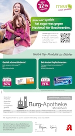 mea - meine apotheke Apotheken Prospekt der aktuellen Woche mit 4 Seiten, gültig von 01.10.2025 bis 31.10.2025, in Mindelheim und Umgebung Aktueller mea - meine apotheke Apotheken Prospekt in Mindelheim und Umgebung, "Unsere Oktober-Angebote" mit 4 Seiten, 01.10.2025 - 31.10.2025