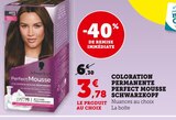COLORATION PERMANENTE PERFECT MOUSSE - Schwarzkopf dans le catalogue U Express