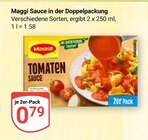 Sauce in der Doppelpackung im Angebot bei GLOBUS in Bruchsal Sauce in der Doppelpackung Angebote von Maggi bei GLOBUS Bruchsal für 0,79 €