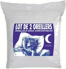 Lot de 2 oreillers - BLEU CALIN - Intermarché Hyper à Angers Lot de 2 oreillers - BLEU CALIN en promo chez Intermarché Hyper Angers à 9,90 €
