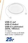 USB-C auf USB-C Kabel USB-C Ladekabel (60W, 1Meter) Angebote bei expert Gotha für 25,00 €