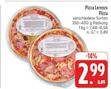 Pizza im Angebot bei EDEKA in Bayreuth Pizza Angebote von Pizza Lorenzo bei EDEKA Bayreuth für 2,99 €
