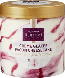 Crème glacée façon cheesecake sauce aux fruits rouges - Monoprix à Antony Crème glacée façon cheesecake sauce aux fruits rouges en promo chez Monoprix Antony à 5,39 €