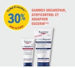 30% avec la carte sur la gammes urearepair, atopicontrol et aquaphor - EUCERIN dans le catalogue E.Leclerc