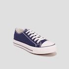 Tennis en toile à lacets bleu marine femme - La Halle à Mérignac Tennis en toile à lacets bleu marine femme en promo chez La Halle Mérignac à 12,99 €