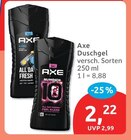 Duschgel von AXE für 2,22 € bei budni im Angebot Duschgel von AXE im aktuellen budni Prospekt
